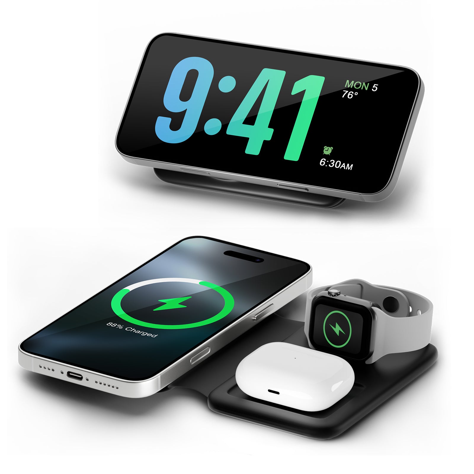 Waylite W004 3-in-1 Magsafe Foldable Wireless Charger