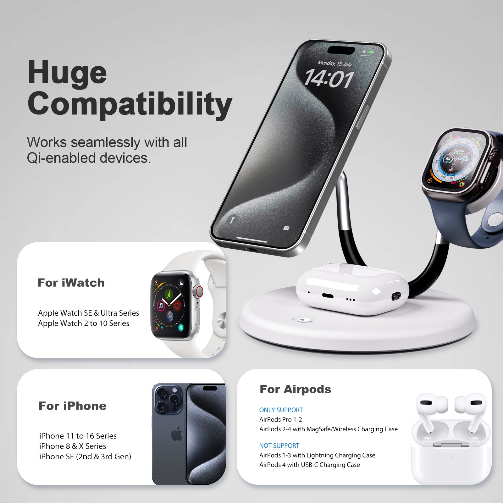 Waylite W555 SMILE Wireless Charging Station